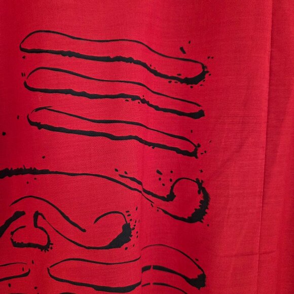 Vintage Abstract Red Button-Up Shirt - Picture 4 of 10